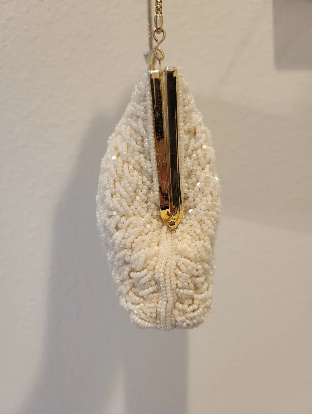 Mid-Century 1960 Wahlberg ,made In Honk Kong Hand Applied Glass Beads.